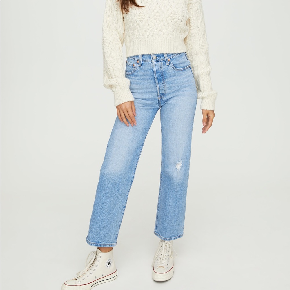 Levi’s ribcage straight ankle jeans